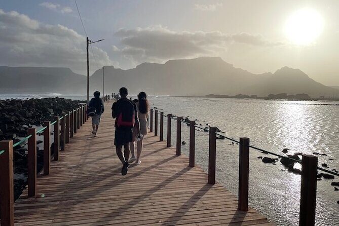 Beaches, Villages and Monte Verde, São Vicente Excludes City - The coast drive toward Calhau: dunes, volcanic shapes, and ocean color