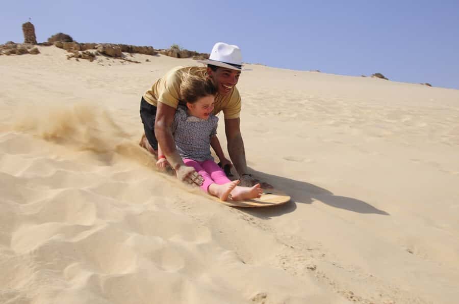 From Boa Vista: Sandboarding Adrenaline down the big Dunes - Equipment, drinks, and photos: the tour covers the stuff that slows you down