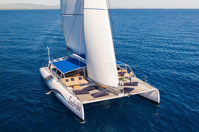 Lounge Catamaran SODADE Half-Day (Adults Only) - The inflatable pool setup and non-swimmer friendly choices