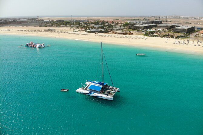 Sal Island All-inclusive Adults-only Catamaran Cruise - From Santa Maria pickup to getting aboard