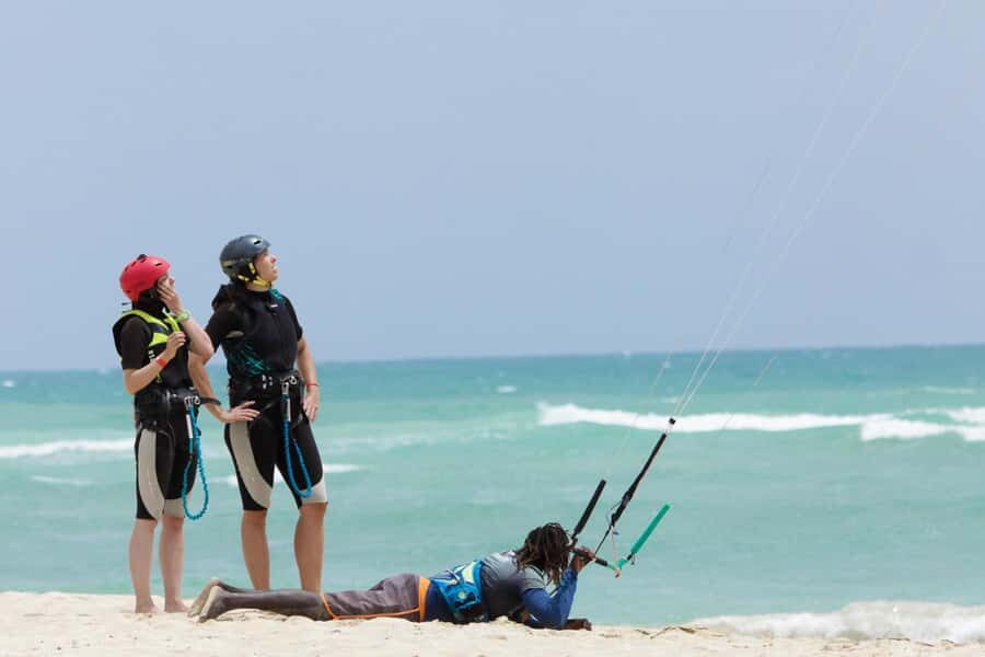 Sal: Kitesurfing Lessons - What you actually get for $141: pickup, equipment, and IKO coaching